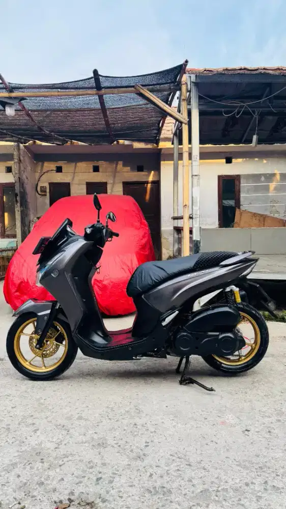 Yamaha Lexi 125 idling stop full warping sticker Drak grey candy