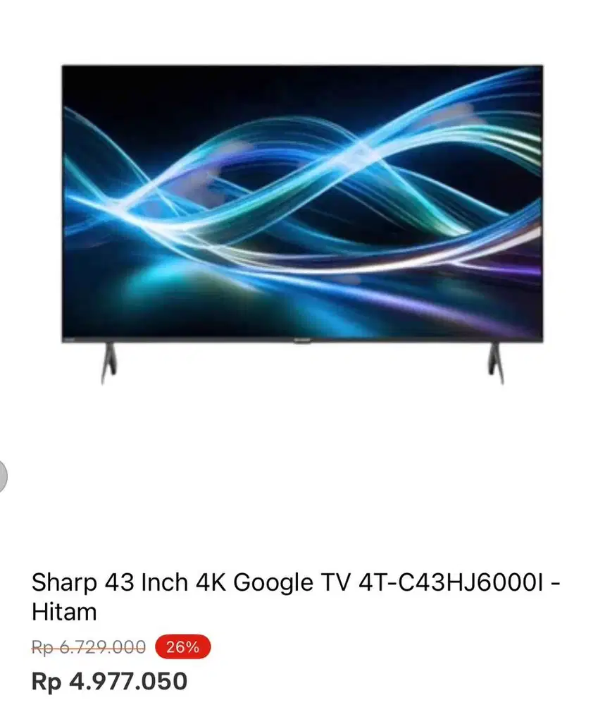 SHARP GOOGLE TV 4K 43inci