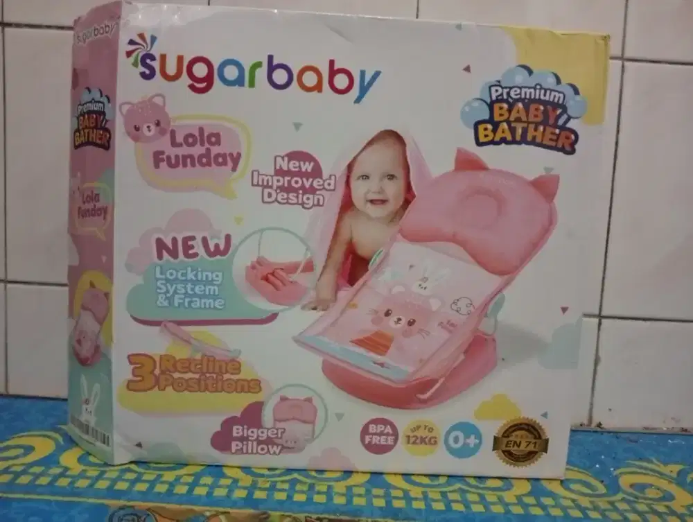 Sugar Baby Premium Baby Bather seri Lola Funday pink
