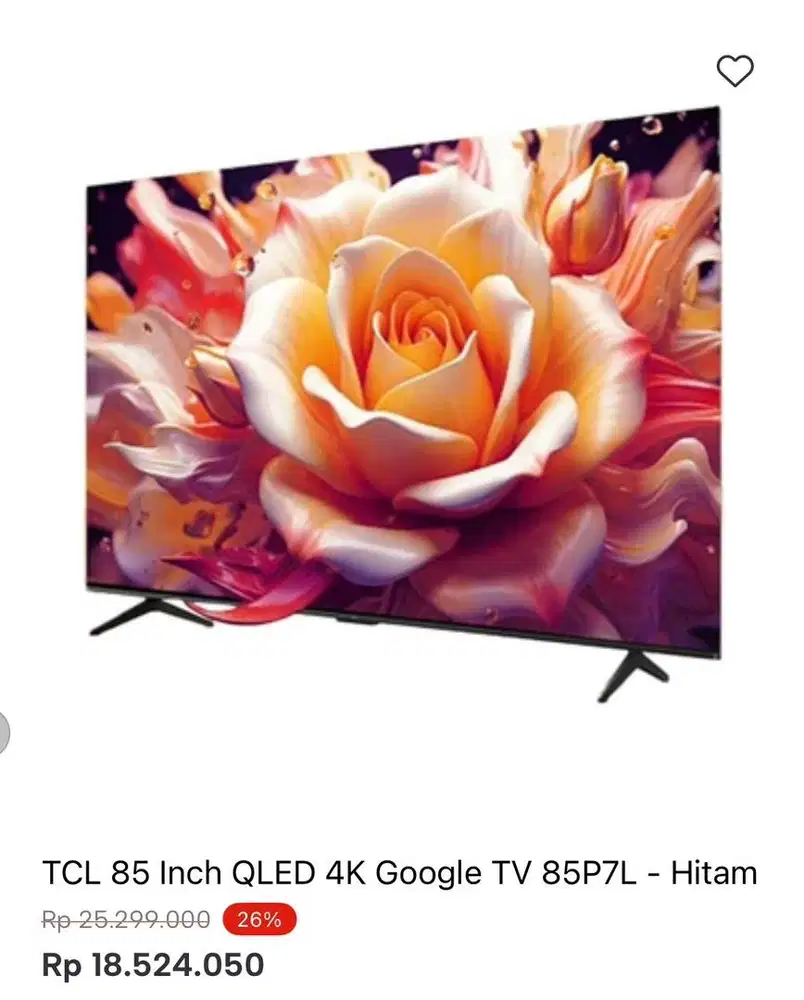 TCL GOOGLE TV QLED 4K 85inci