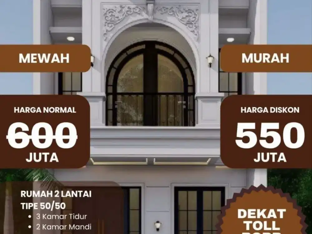 Rumah SHC3 Cimanggu, Dekat Tol Yasmin, Murah 2 LANTAI Mewah Baru Kota Bogor Barat Dijual