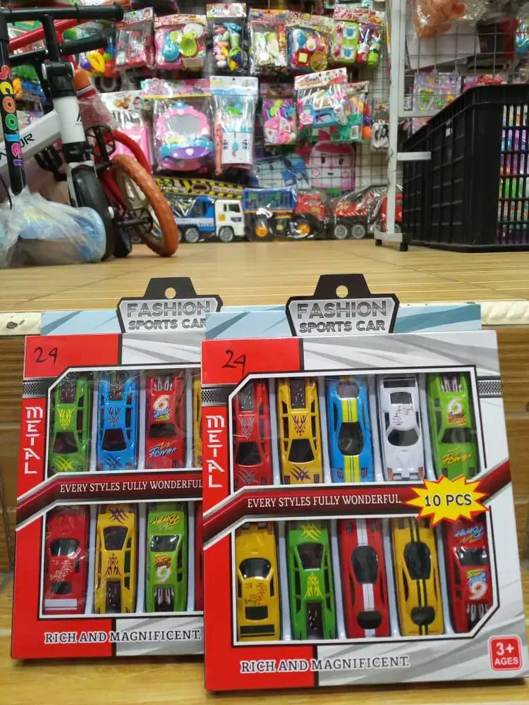 mainan anak mobil sports isi 10