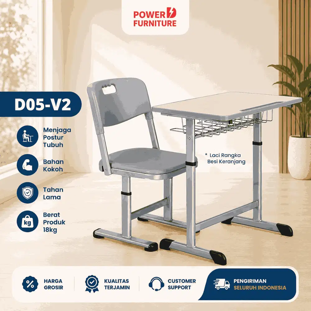 D05 V2 - Kursi Sekolah | Meja Kursi Sekolah | Bangku Sekolah Modern