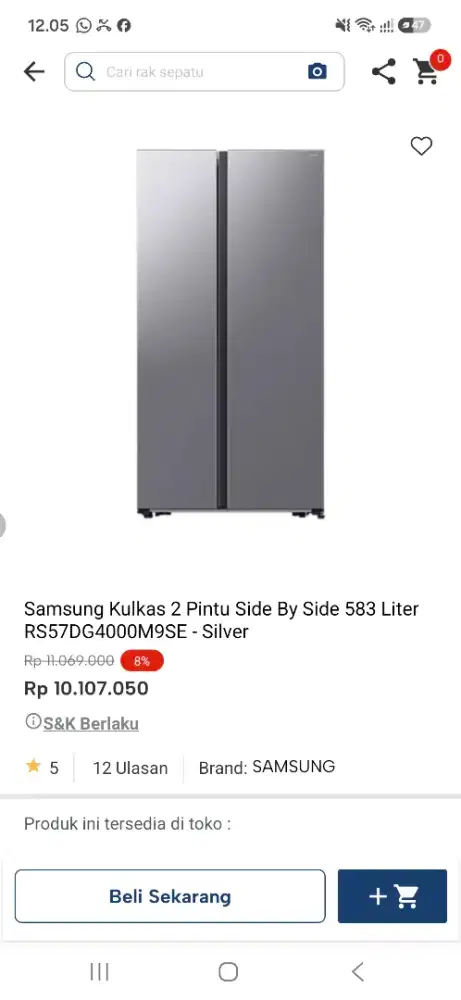 Samsung kulkas sbs promo