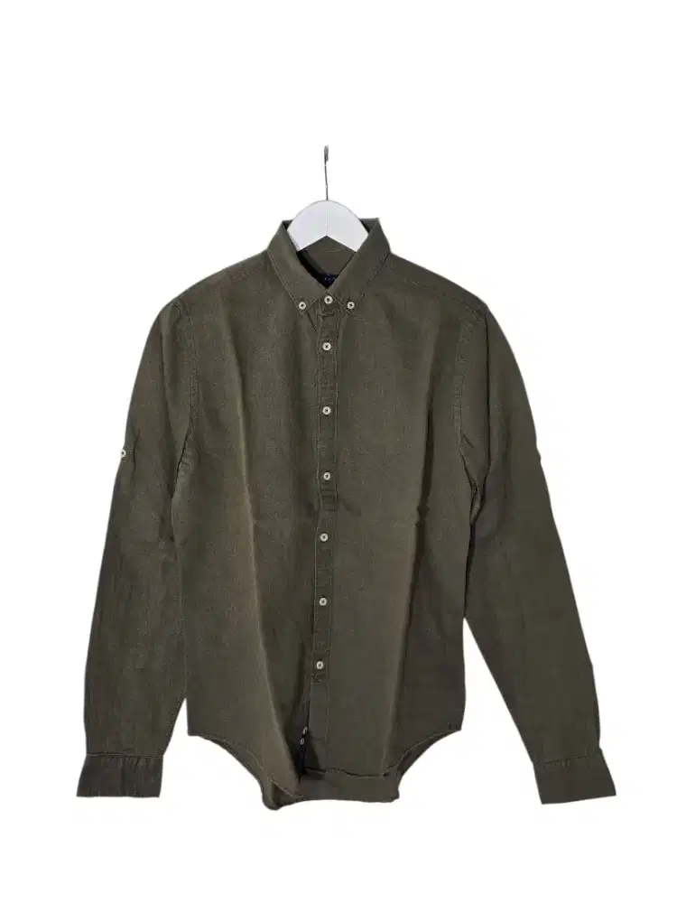 Kemeja Zara Man Slim Fit Hijau