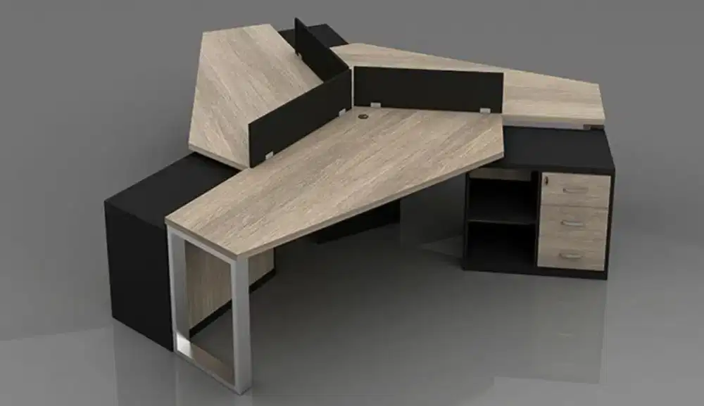 Meja kantor/meja kerja/meja laci 3 susun/meja office