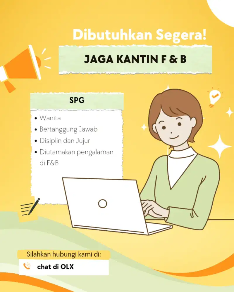 Dibutuhkan Karyawati F&B