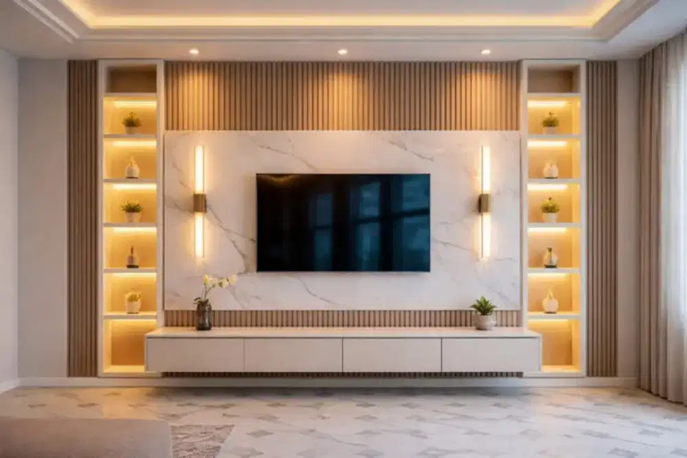 Backdrop tv termurah