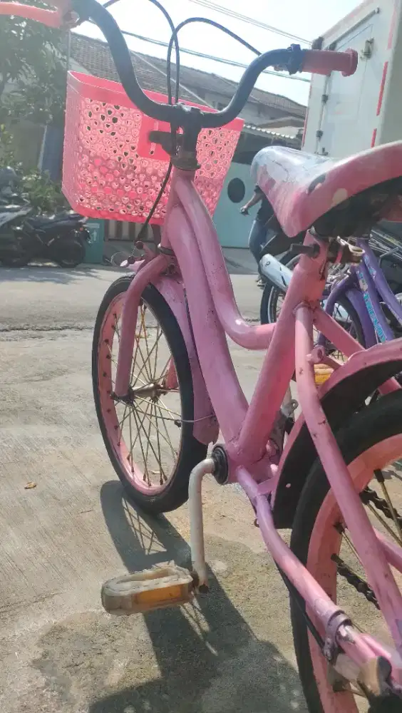 Sepeda anak r 18 pink siap gowes 150rb nett mau datang langsung ya