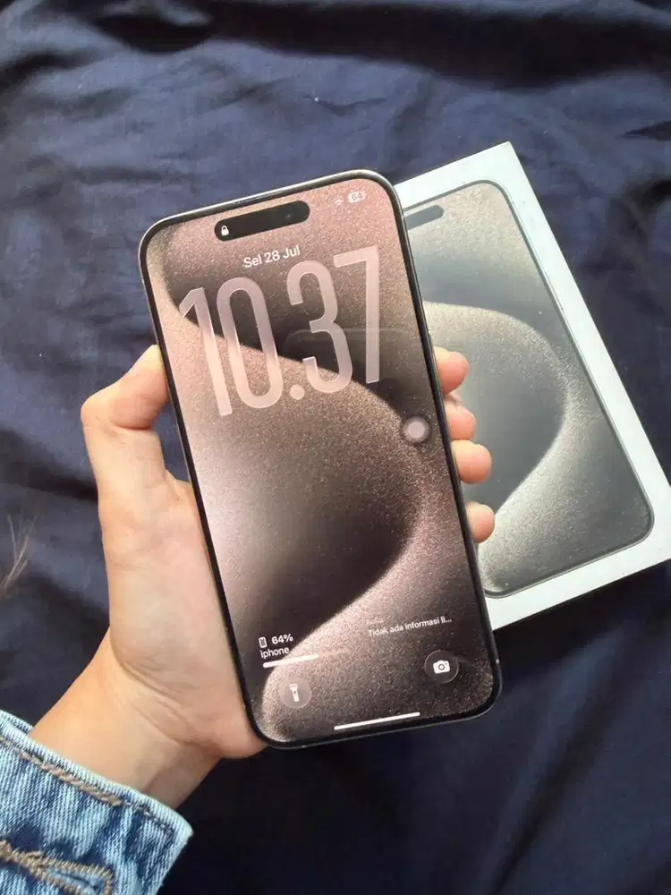 iphone 15 pro max second IBOX 256gb natural titanium no minus