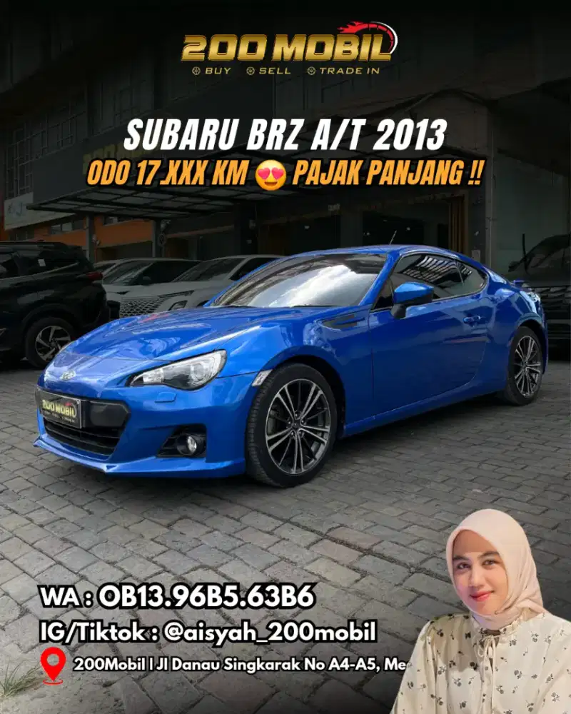 [Plat B] Subaru BRZ A/T 2013, Biru