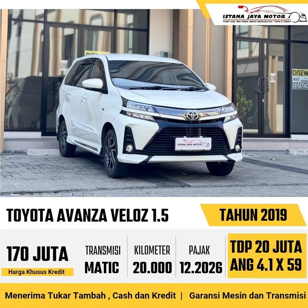 [KM 20RB] Toyota Avanza Veloz 1.5 Automatic 2019 Putih