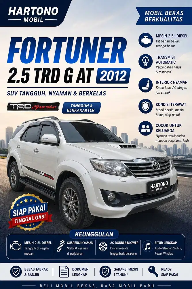 FORTUNER 2.5 TRD G AT 2015