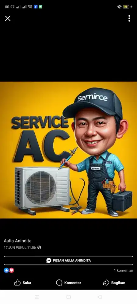 Service dan cuci AC bergaransi