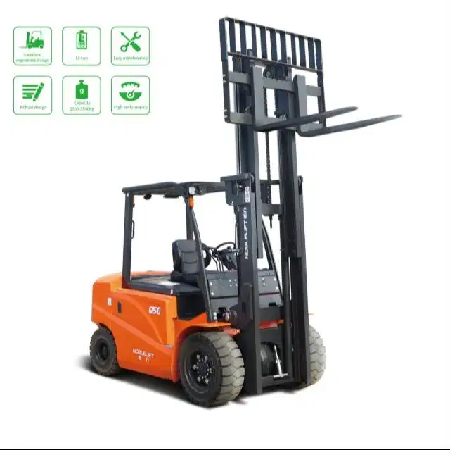 Forklift Electric Merk Noblelift Kap. 5 Ton Lifting 3 Meter Battery Li