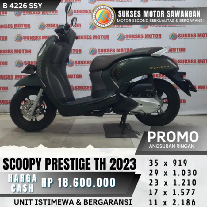 HONDA NEW SCOOPY PRESTIGE TH 2023 KEYLES MULUS BISA KREDIT BERGARANSI