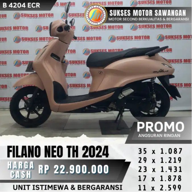 ISTIMEWA YAMAHA FILANO NEO TH 2024 PINK MULUS BISA KREDIT BERGARANSI