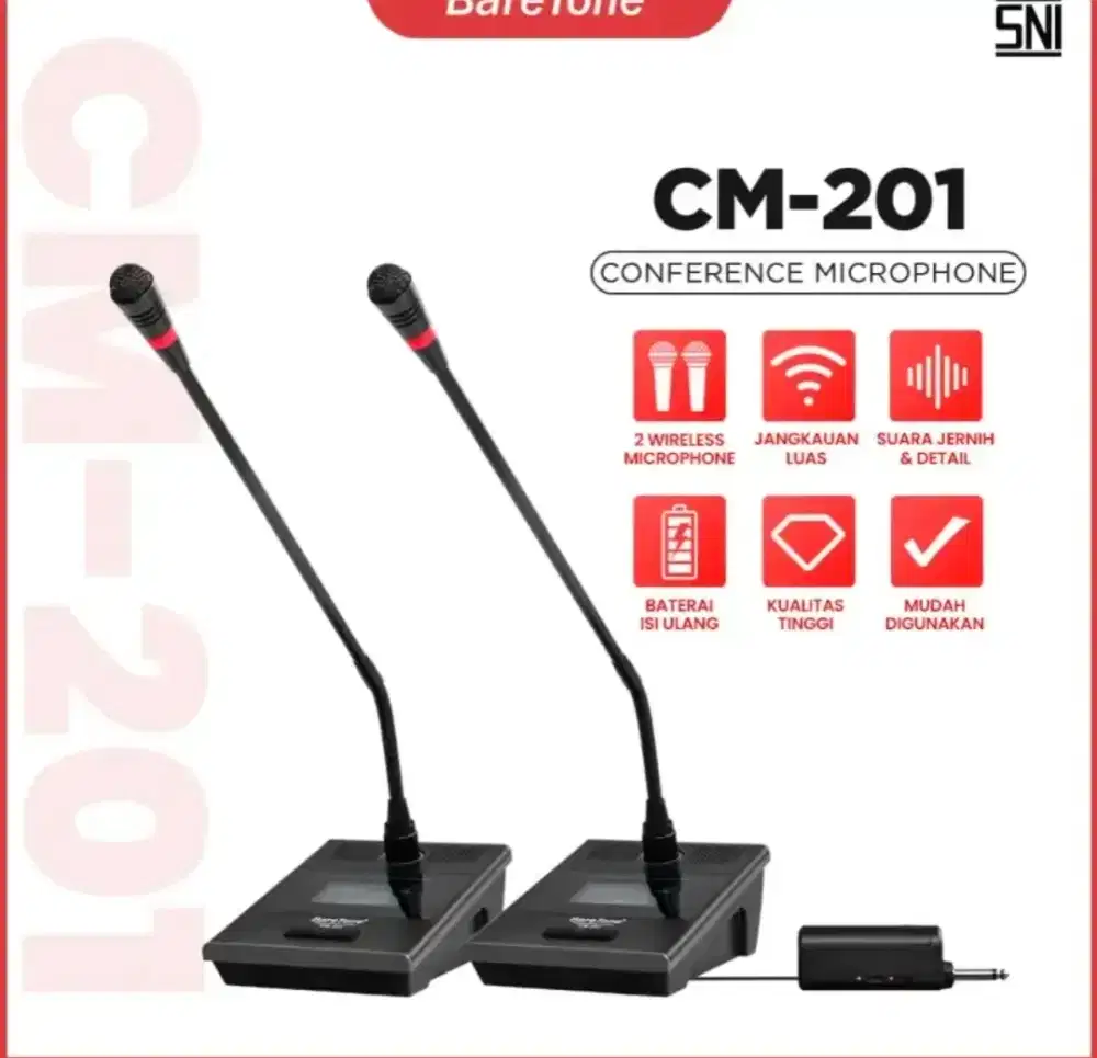 Baretone cm 201 cm201 mic wireless conference original resmi