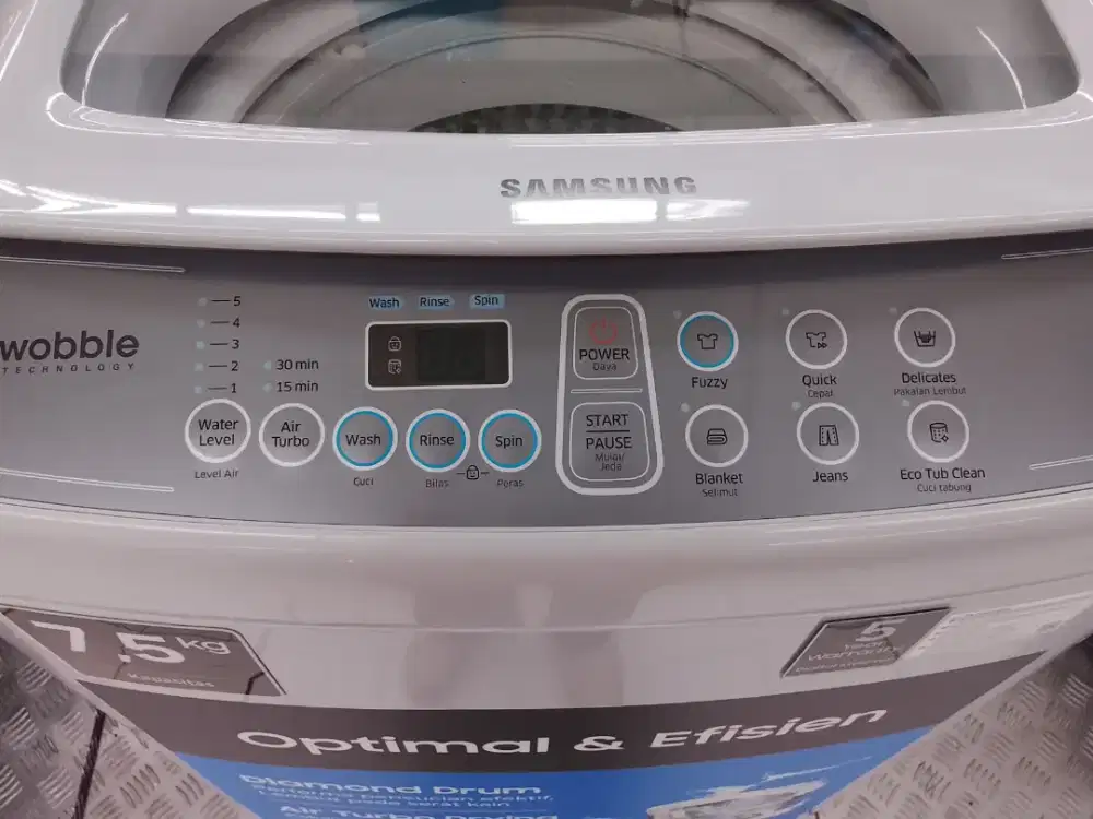 CICILAN SAMSUNG WM TOP LOAD 7.5KG TANPA DP, FREE 2×