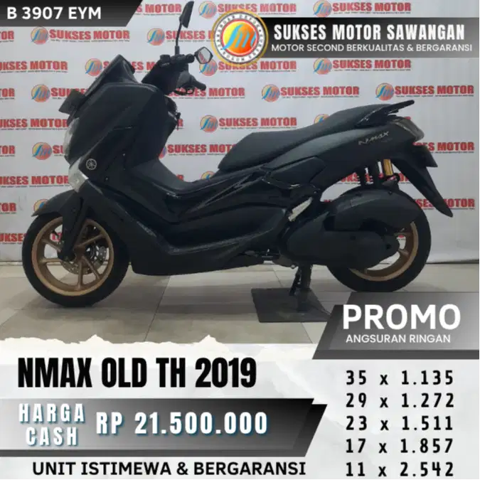 MULUS PAJAK PANJANG YAMAHA NMAX OLD TH 2019 HITAM BISA CASH KREDIT