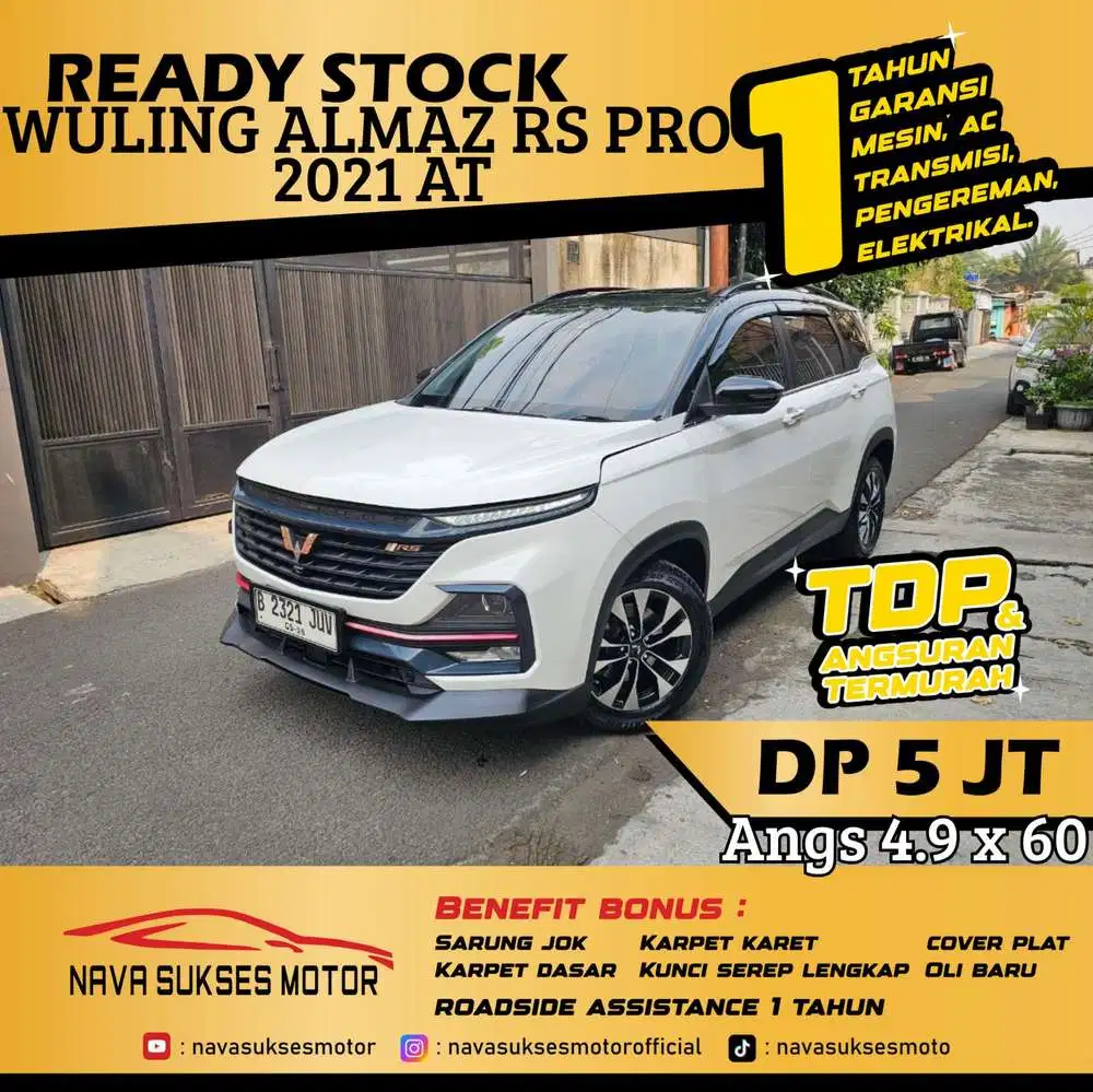 TDP 5 Jt Angs Termurah Wuling Wuling Almaz RS Pro 7 Seater 2021 Matic