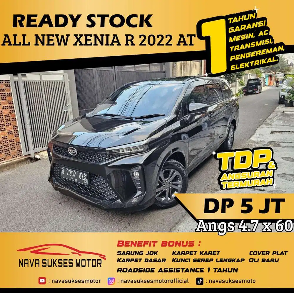 TDP 5 Jt Angs Termurah All New Xenia R 1.3 2022 Matic Hitam Low Km