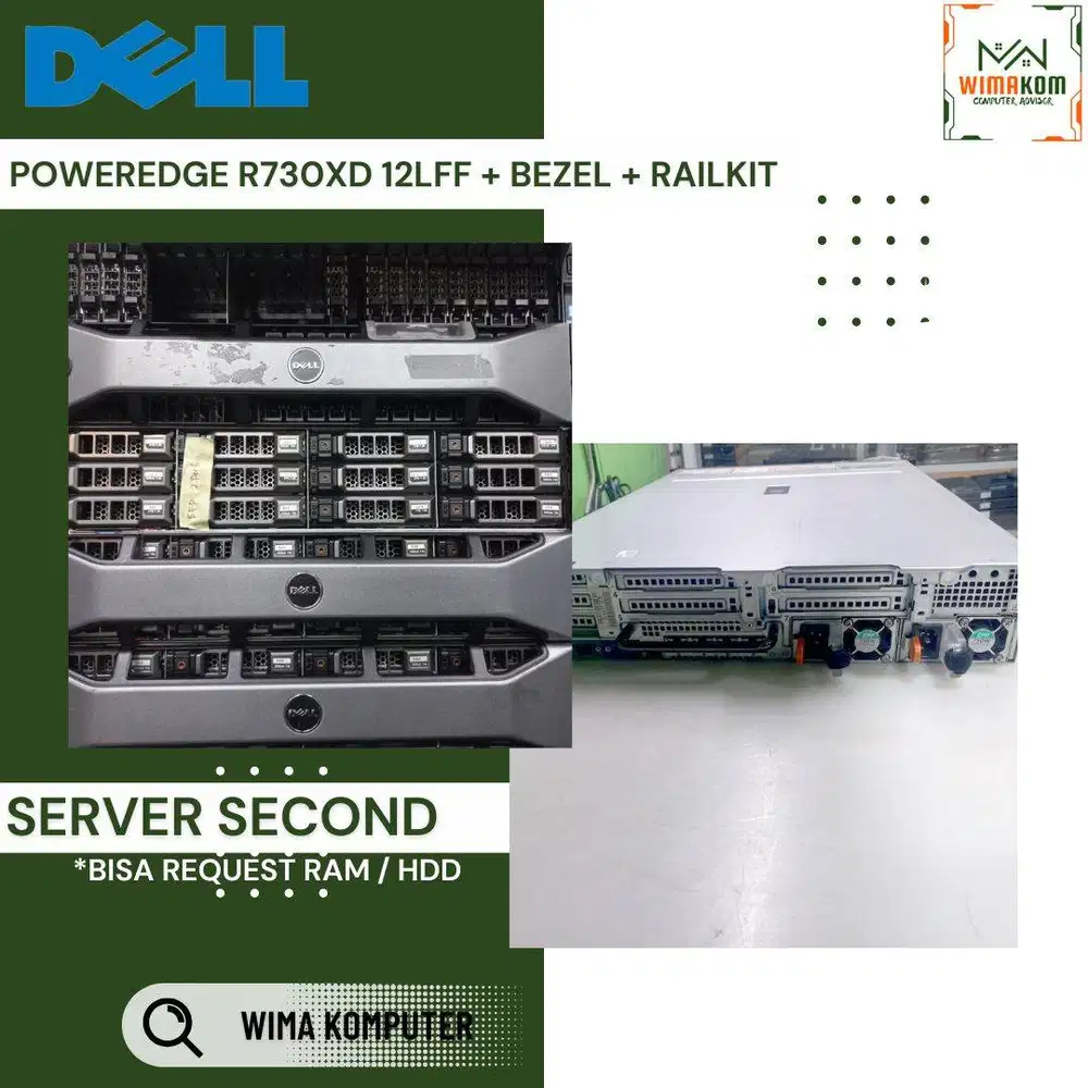 SERVER DELL R730XD 12 LFF 2x XEON E5-2686V4 72 CORE RAM 512GB SAS 6TB