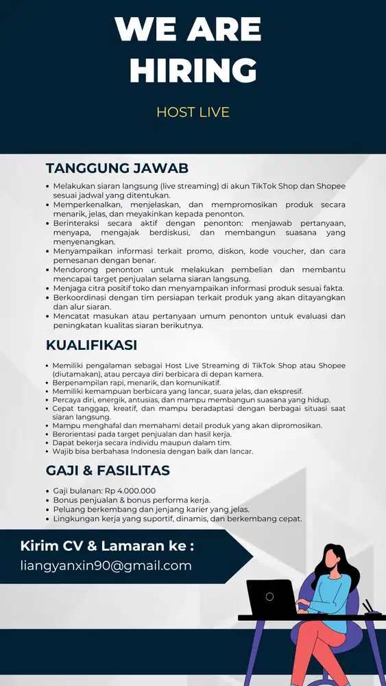 WE ARE HIRING (LOWONGAN PEKERJAAN)