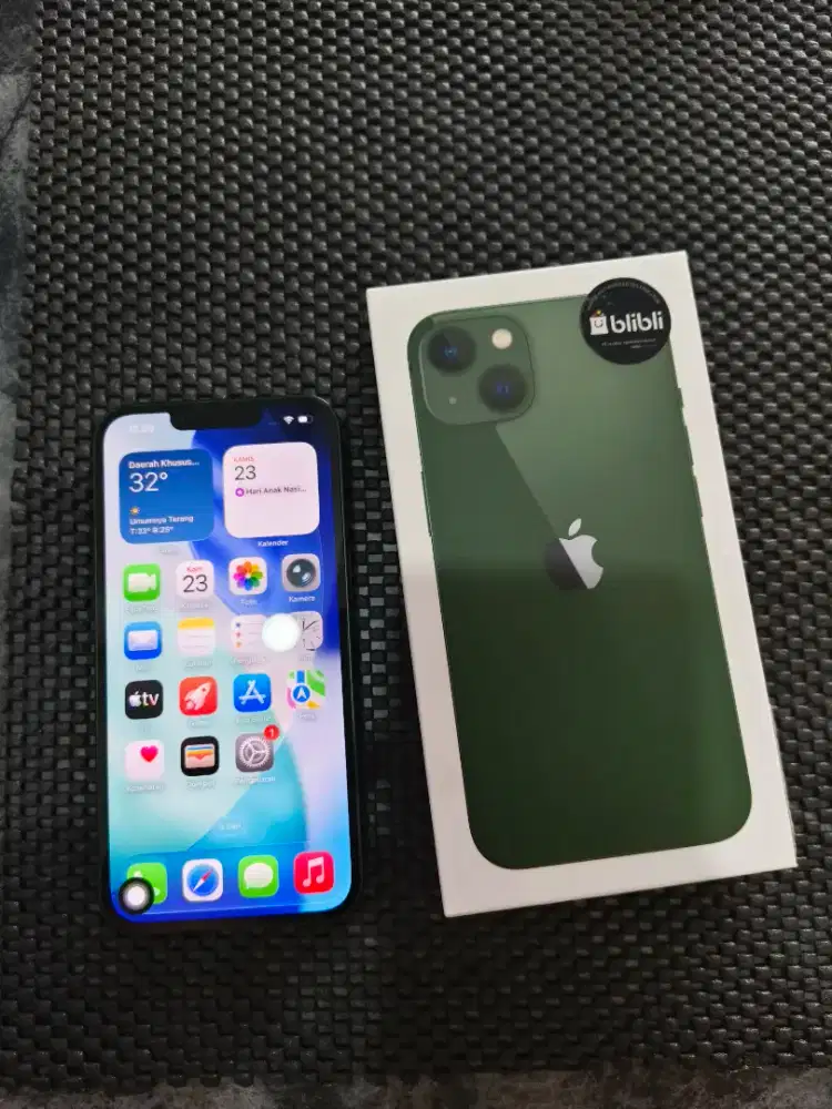 iPhone 13 128 Green (ex Resmi Blibli) - second