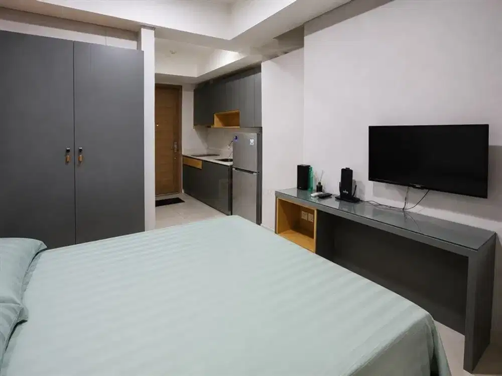 Disewakan Apartemen Taman Anggrek Residences Studio Fully Furnished Lengkap Minimalis Nyaman Siap Huni, Terhubung Mall TA - Hublife Di Tanjung Duren