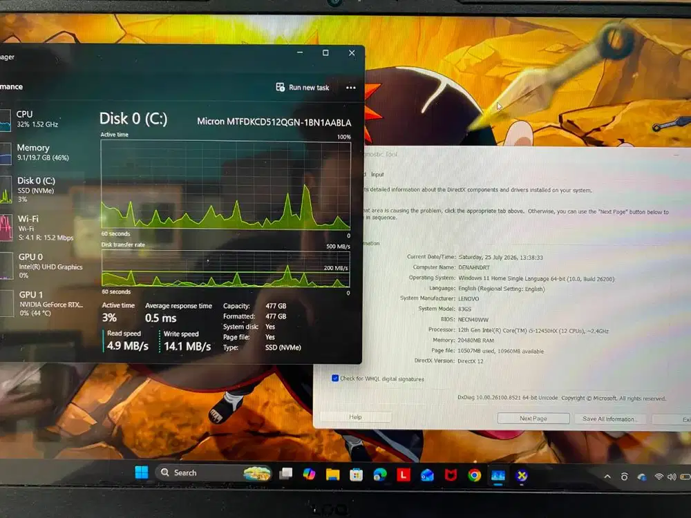 Lenovo LOQ 15IAX9 i5-12450HX RTX 3050 6GB – Garansi Panjang 2027! F