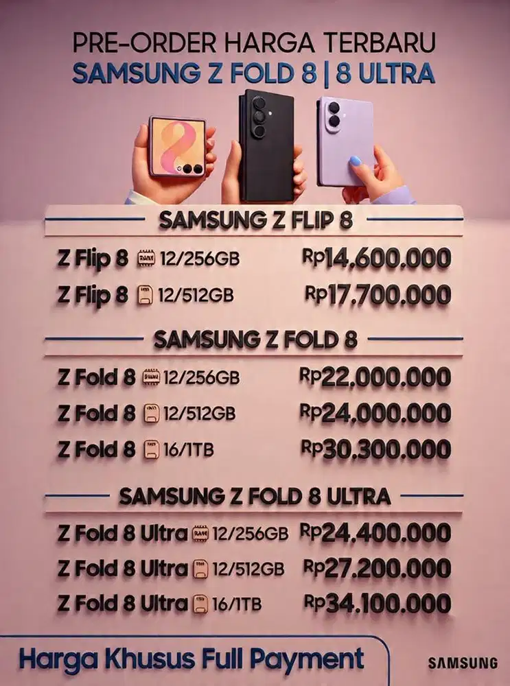 PRE ORDER GALAXY Z FOLD 8 series