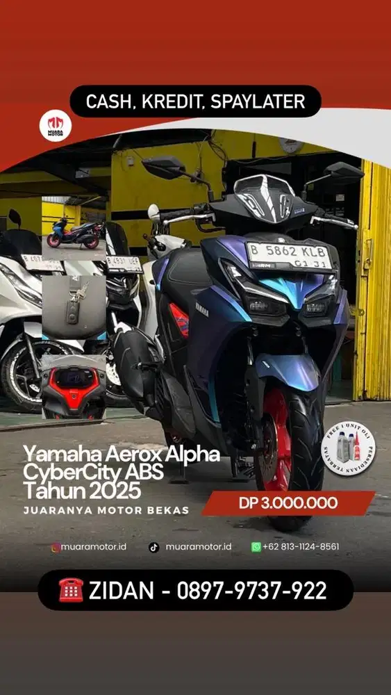 YAMAHA AEROX ALPHA CYBERCITY ABS 2025 LOW KM !!!