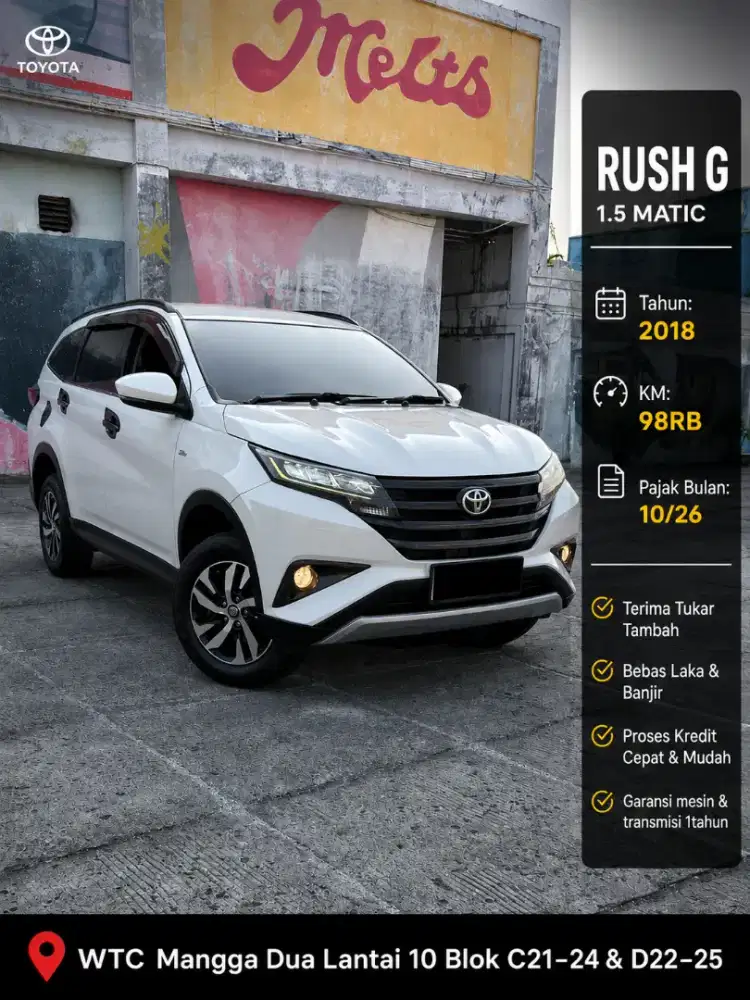 Rush G 1.5 matic tahun 2018 warna putih