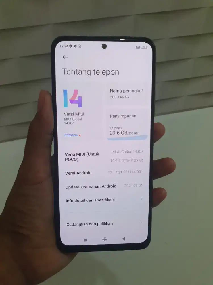 XIAOMI POCO X5 5G 256GB UNIT SAJA
