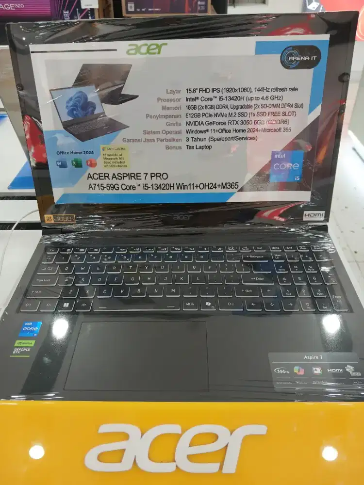 JUAL LAPTOP ACER A715-59G-516G/HP/LENOVO/ASUS/ZYREX/ADVAN