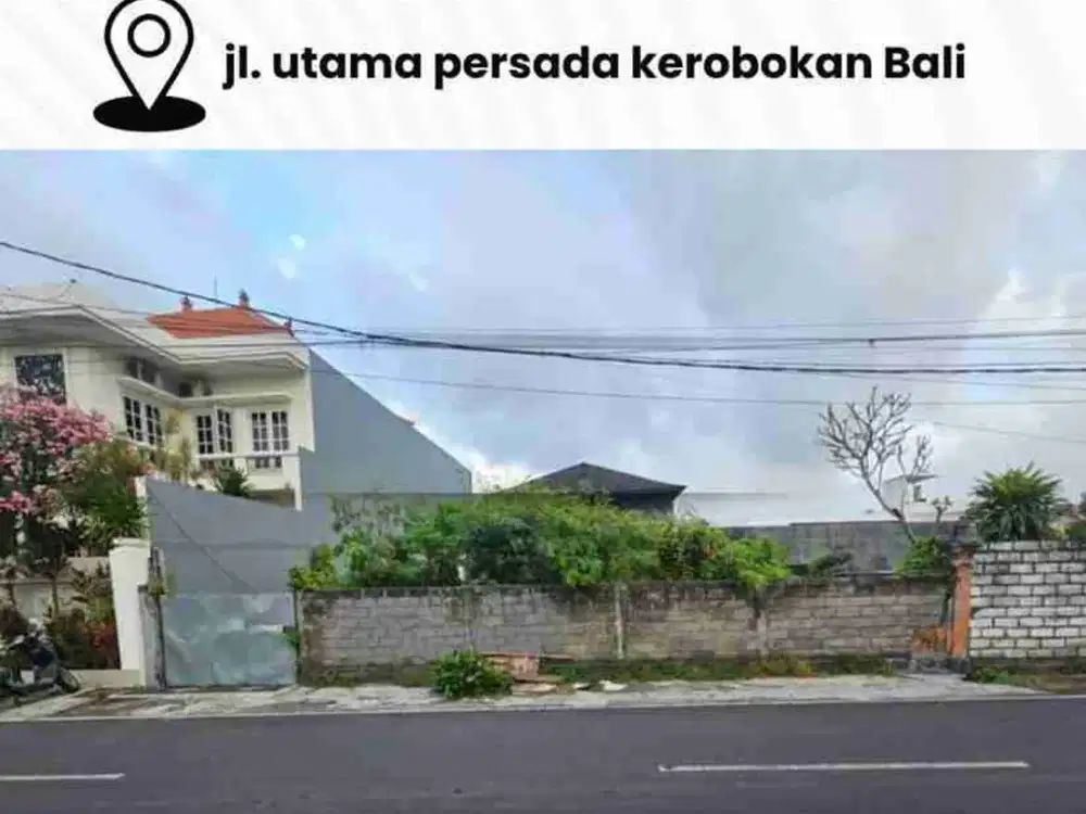 Dijual tanah komersil kecil di jln utama persada Kerobokan Bali