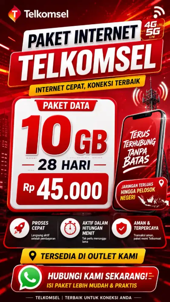Telkomsel 10gb 28 hari