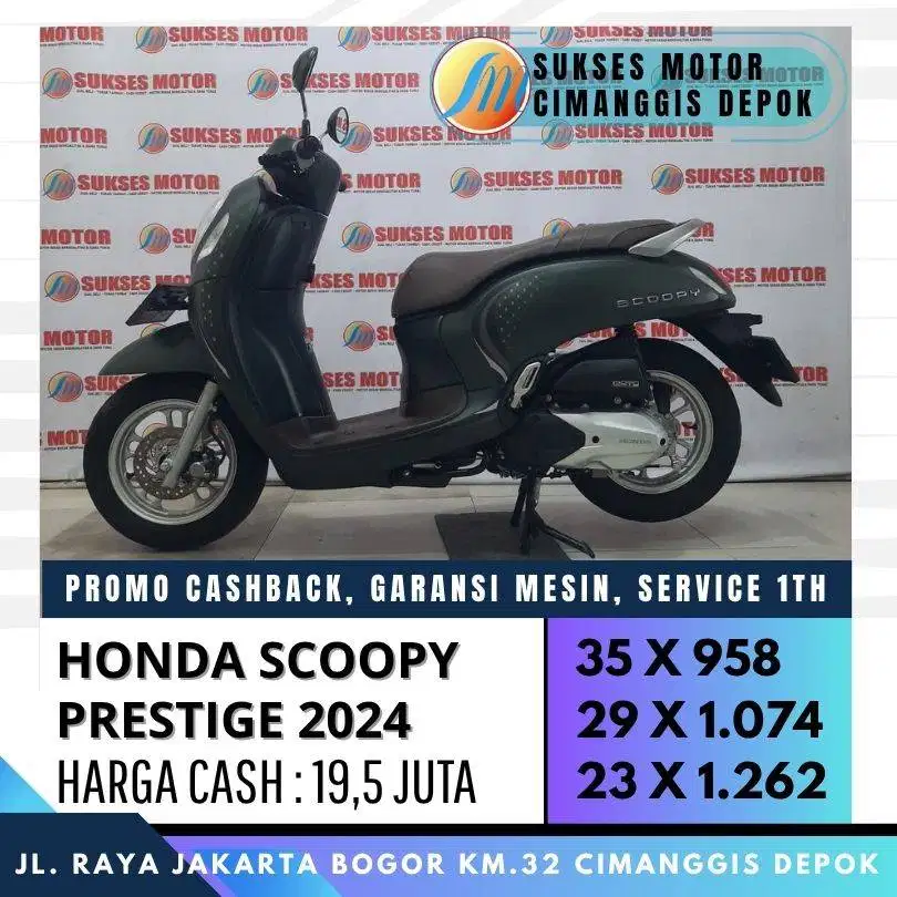 HONDA SCOOPY PRESTIGE 2024 CASH KREDIT PROMO DP 700 CICILAN RINGAN