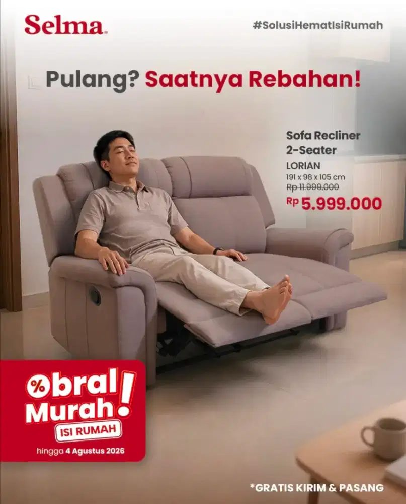 Sofa recliner 2 seater