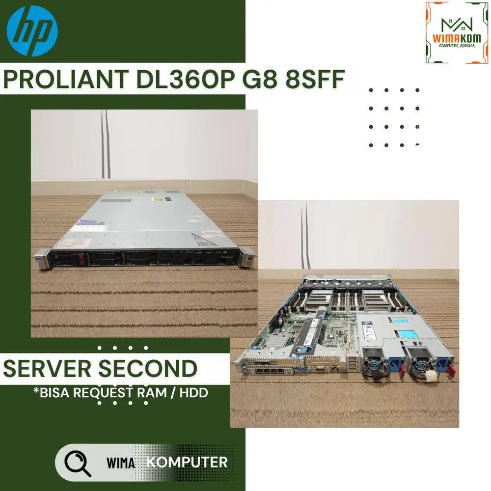 SERVER HP DL360 G8 8 SFF 2x XEON E5-2667 24 CORE RAM 32GB SSD 120GB