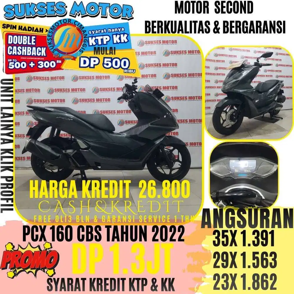 PCX 160 CBS TAHUN 2022  DP MURAH CASHBAK UPTO 300RIBUAN