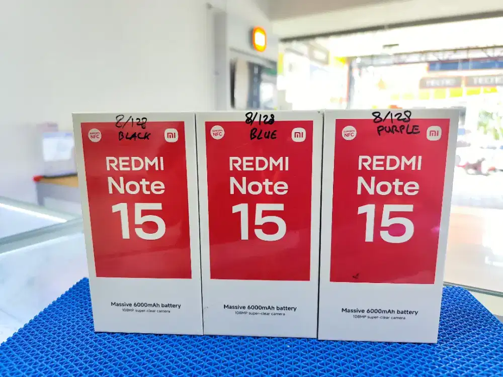 REDMI NOTE 15 NEW 8/128 | HARGA PROMO | GARANSI 15 BULAN | BISA COD