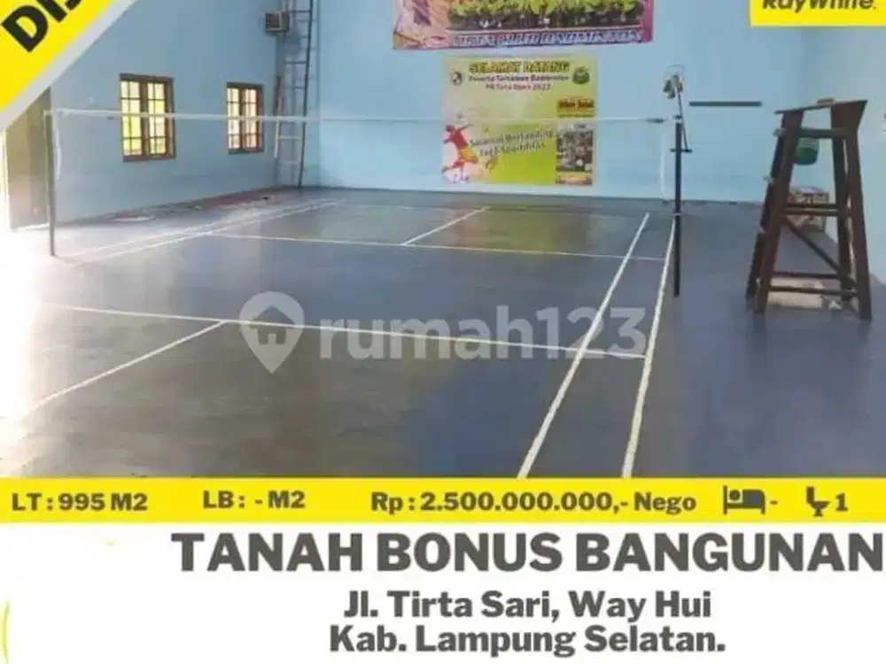 DIJUAL TANAH BONUS GEDUNG OLAHRAGA