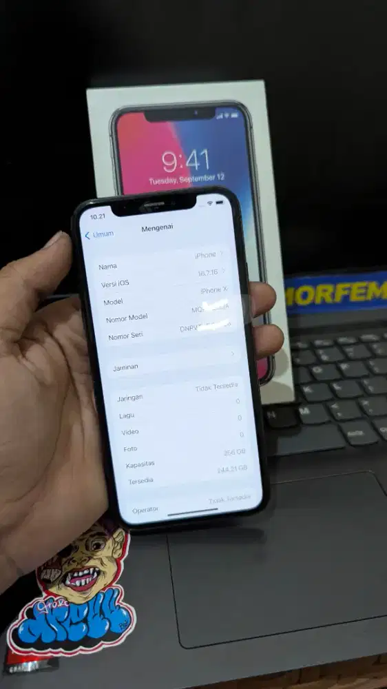 Iphone x 256gb fullset