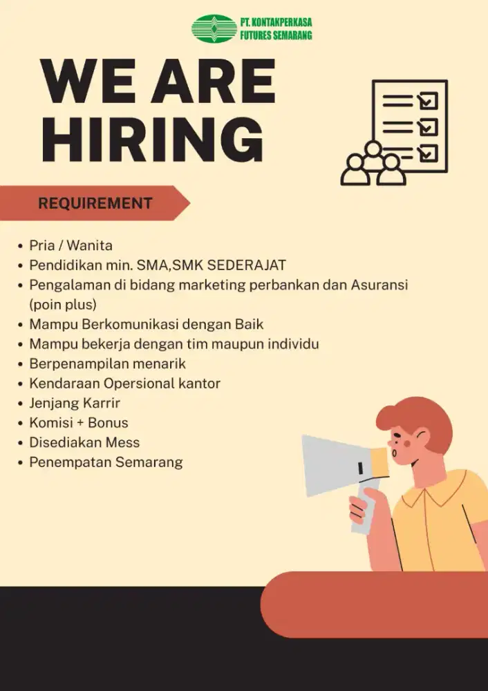 Loker Semarang SMA/SMK/D3/S1