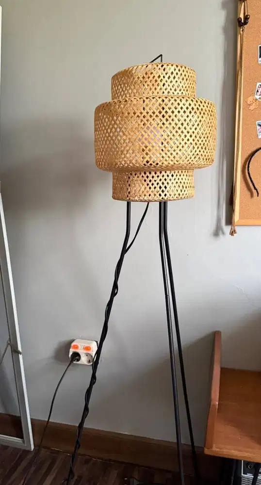 Jual Lampu Standing Sinnerlig IKEA Bamboo/Handmade Second