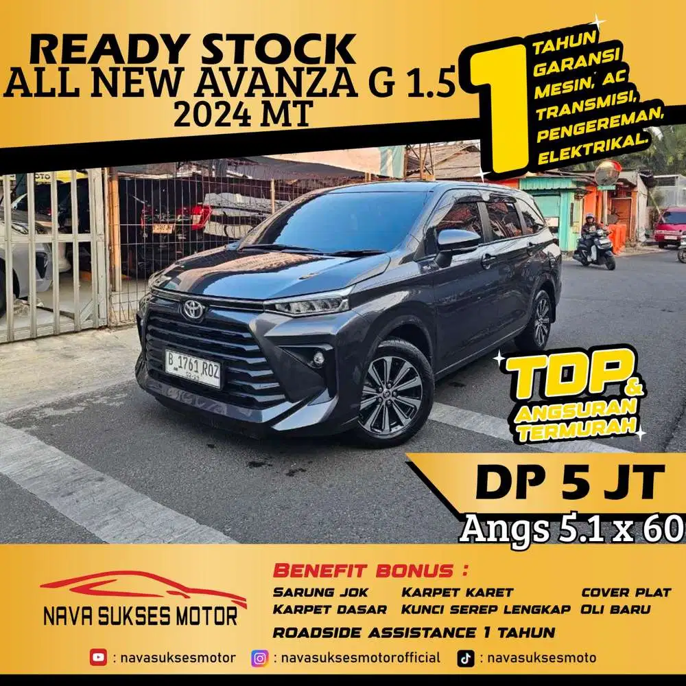 TDP 5 Jt Angs Termurah All New Avanza G 1.5 2024 Manual Abu Abu Low Km