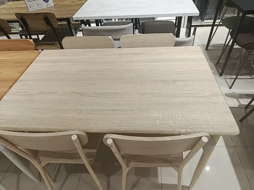 Lamira Dining Set (1 DT+4DC) Beige