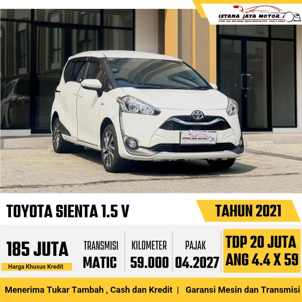 Toyota Sienta V AT th 2021 #istana jaya motor